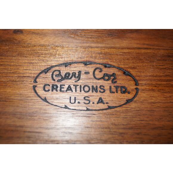 Bey-Cor Creations LTD MCM Daisy Teak Wood Server - Picture 3 of 4